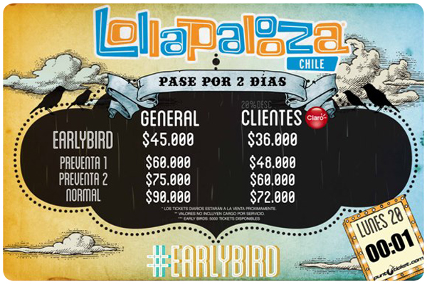 Comienza la venta de entradas para Lollapalooza 2013 2
