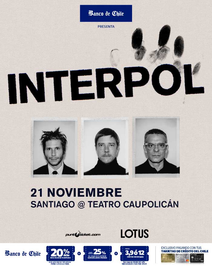 Interpol regresa a Chile con el Marauder Tour el próximo 21 de noviembre 1