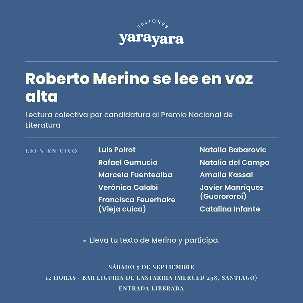 Roberto Merino se lee en voz alta: lectura colectiva por su candidatura al Premio Nacional de Literatura 3