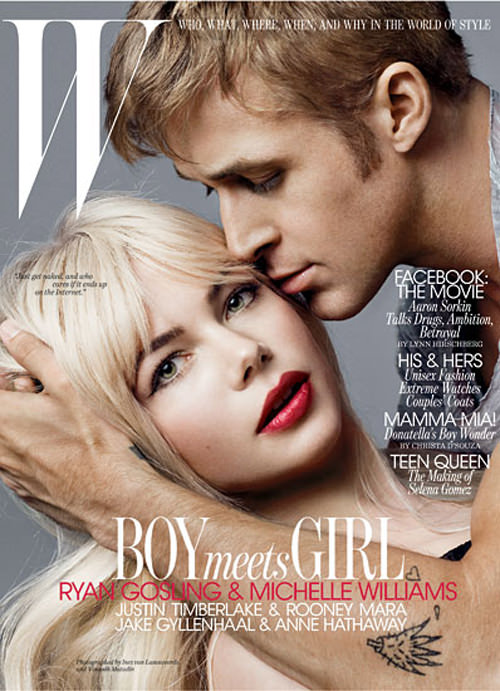 Michelle Williams y Ryan Gosling en W magazine 1