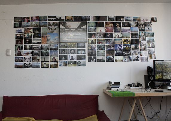 Decoración: collage de fotos en la pared 1